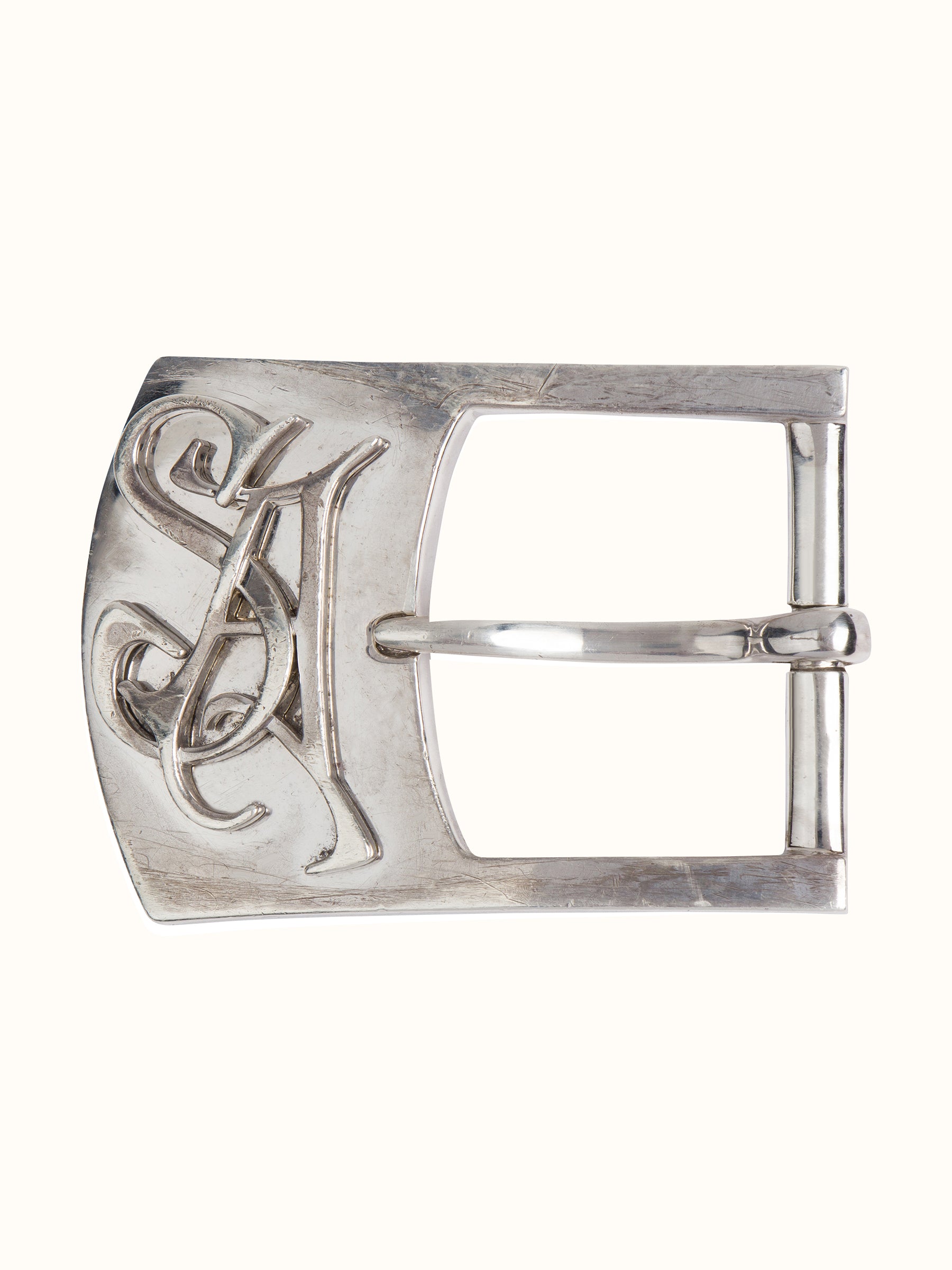 Custom Sterling Silver Belt Buckle, Western
